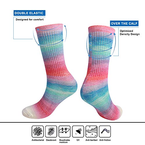 EnerWear 4 Pack Women's Merino Wool Outdoor Hiking Trail Crew Sock4
