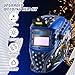 WALKEREN WR01A Welding Helmet Auto Darkening with LED Light True Color Solar Powered Welder Hood with Adjustable Shade Range 4/9-13 for Mig Tig Arc Welding Mask (Blue Eagle I)