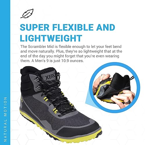 Image of Xero Shoes Barefoot Hiking Shoes for Men | Scrambler Mid Hiking Boots | Zero Drop, Wide Toe Box, Minimalist Men's Hiking Shoes