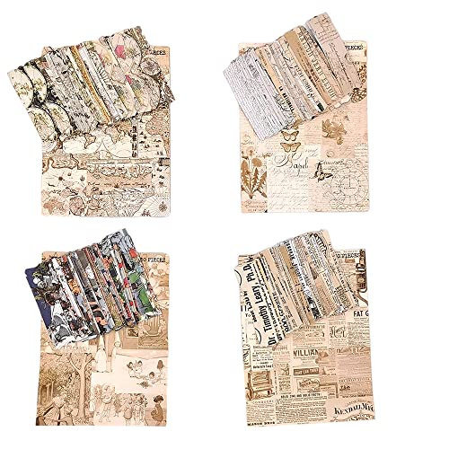 200 Stück für Junk Journal, Vintage Junk Journal Kit, Scrapbook Planner Sticker Supplies, Collage Paper Craft (Style1) Cover
