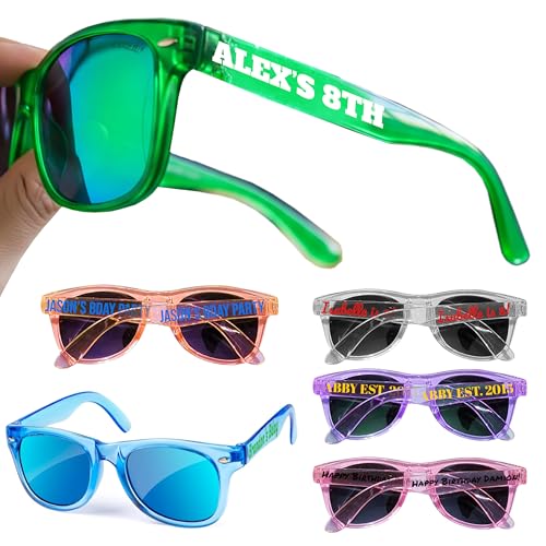 Personalized Children's Sunglasses with UV400 Protection – Custom Message Sunglasses for Birthday Parties, Field Trips, and Party Favors - Main Image