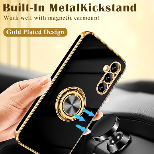 for Samsung A15 5G Case with Screen Protector: Slim Lightweight 360° Ring Holder Kickstand Shockproof - Phone Protective Case for Samsung Galaxy A15 5G Black by HNHYGETE - Used condition - Image 7