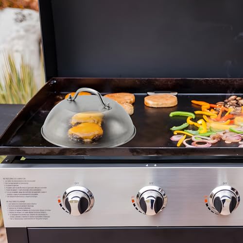 ZBXFCSH Compatible with Blackstone 5555 Stainless Steel 9" Griddle Melting Cheese Dome Wok Lids- Commercial Grade Basting and Steaming Cover- Best for Use in Flat Top Grills, 0.6mm Thickness-2 Domes by ZBXFCSH - Used condition - Image 6