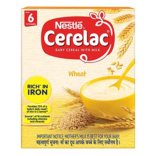 Image of Nestle Everyday Shahi Ghee, 1L & Nestle CERELAC Baby Cereal with Milk, Wheat - From 6 Months, 300g Bag-In-Box Pack