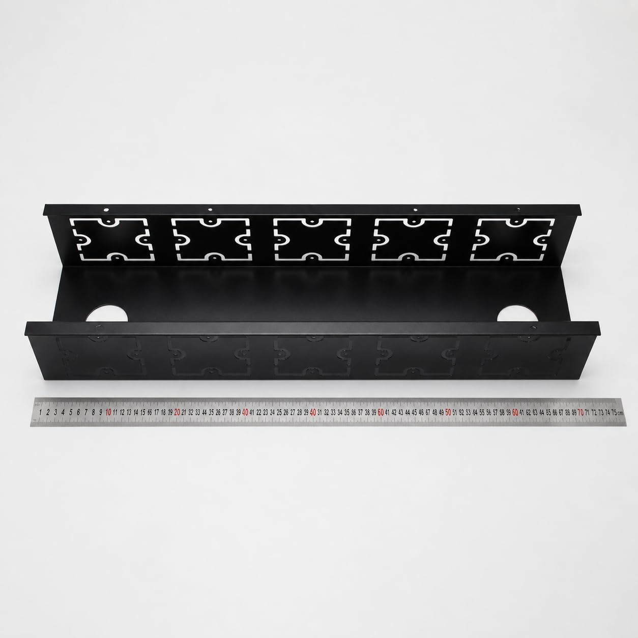 Organizzatore di Cavi in Metallo con Fissaggio Vite per Scrivania Domestica Supporto Fili Sotto Tavolo Rastrelliera per Computer Ufficio, 750mm lungo