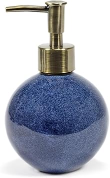 SERAX Stoneware Soap Dispenser, Height 3.5 inches 9 cm, Soap Dispenser Dark Blue Pure B5122438D Stylish Soap Dispenser