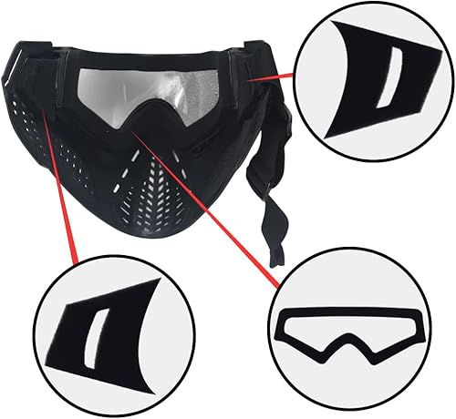 Miniatura 4 de Máscara de paintball, máscara de Airsoft, máscaras tácticas, equipo de cara completa con gafas