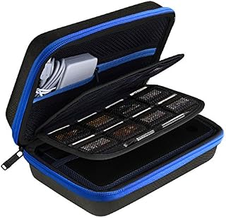 AUSTOR Travel Carrying Case Shell for Nintendo New 3DS XL (Black+Blue)