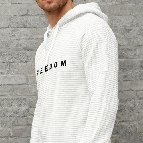 Freedom Sweatshirt White Hoodie Unisex Casual Long Sleeve Pullover Hooded Sweatshirt4