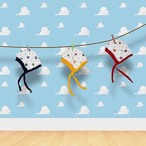 Image of New Born Baby Boys and Girls Soft HosieryCotton Knot Cap Set (Pack of 3) (18-24 Months) Multicolour