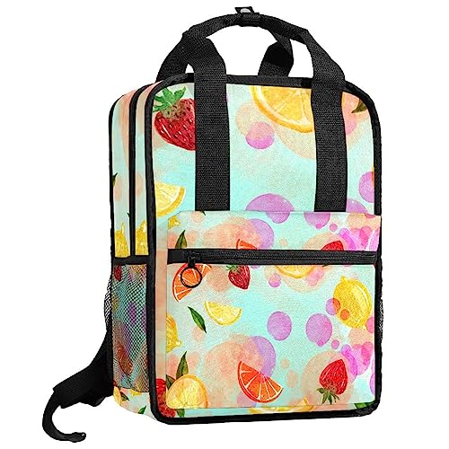 Sac à dos garçon bleu citron multicolore 35.5 cm avec ses bretelles réglables