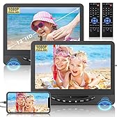 DESOBRY 12” Monitor Poggiatesta Auto Con Ingresso HDMI 1080p, Dual Lettore DVD Portatileda Per La Riproduzione Dello Stesso Film O Di Due Film Diversi, Batteria Ricaricabile Da 5 Ore, Supporto USB
