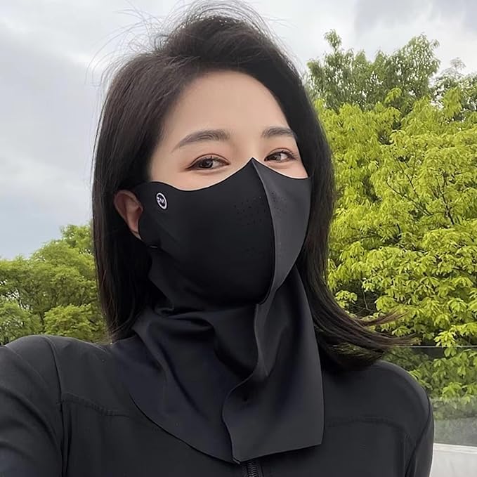 Image of TOMORROW UV protection mask, UV protection face cover, cooling, cycling face mask, men sun Head cover, hiking mask, soft fabric.