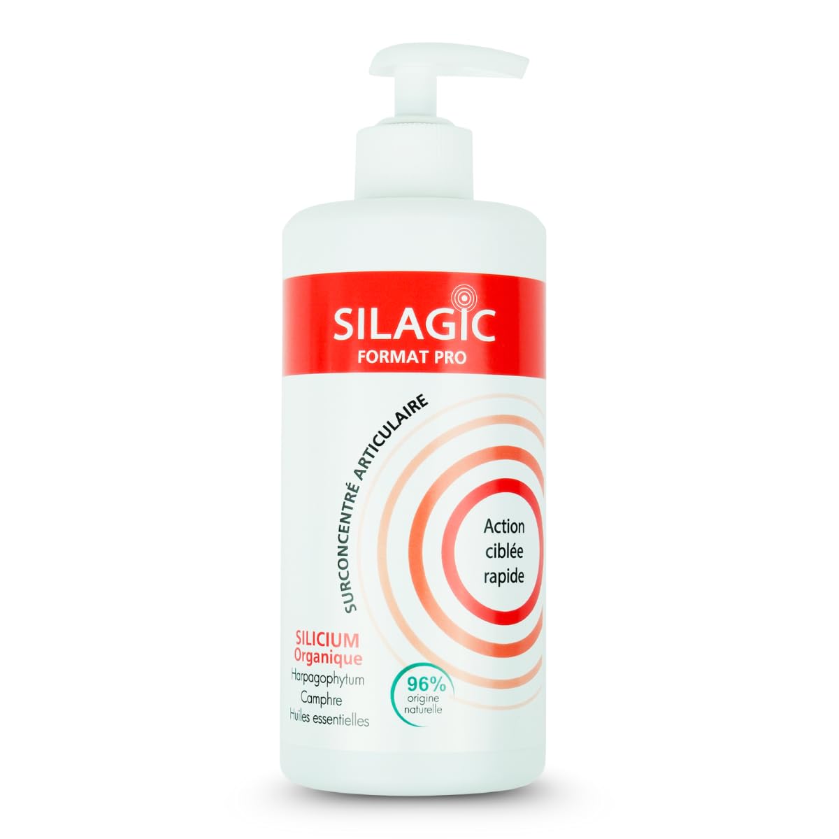 SILAGIC - Gel de Massage Chauffant Articulations & Muscles - Soulage Tensions & Raideurs - Silicium, Harpagophytum, Camphre & Huiles Essentielles - Fabriqué en France - 500 ml