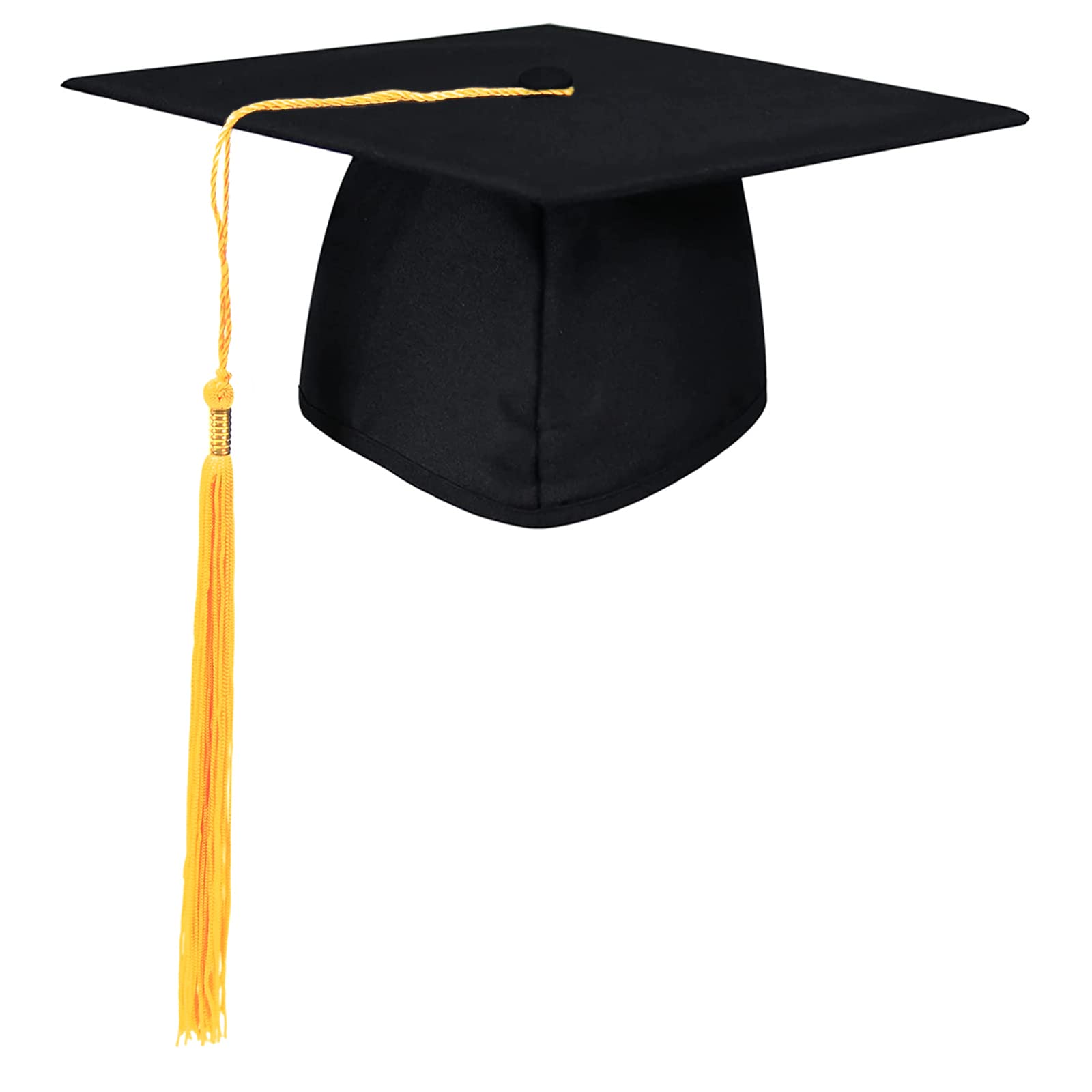 KKBESAdjustable Graduation Hat Graduation Cap with Tassel Grad Hat Mentor Hat for Unisex Yellow Tassel