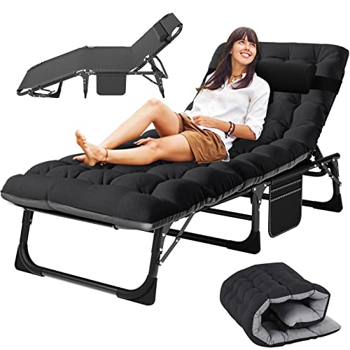 Slsy Sleeping Cots For Adults, 5-Position Folding Chaise Lounge Chairs Outdoor, Portable Folding Bed Cot Lounge Chair For Beach Lawn Camping Pool Sun Tanning #TOP2