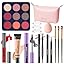 9 Colors Eyeshadow + 1×Lip Gloss + Mascara + Pink Cosmetic Bag