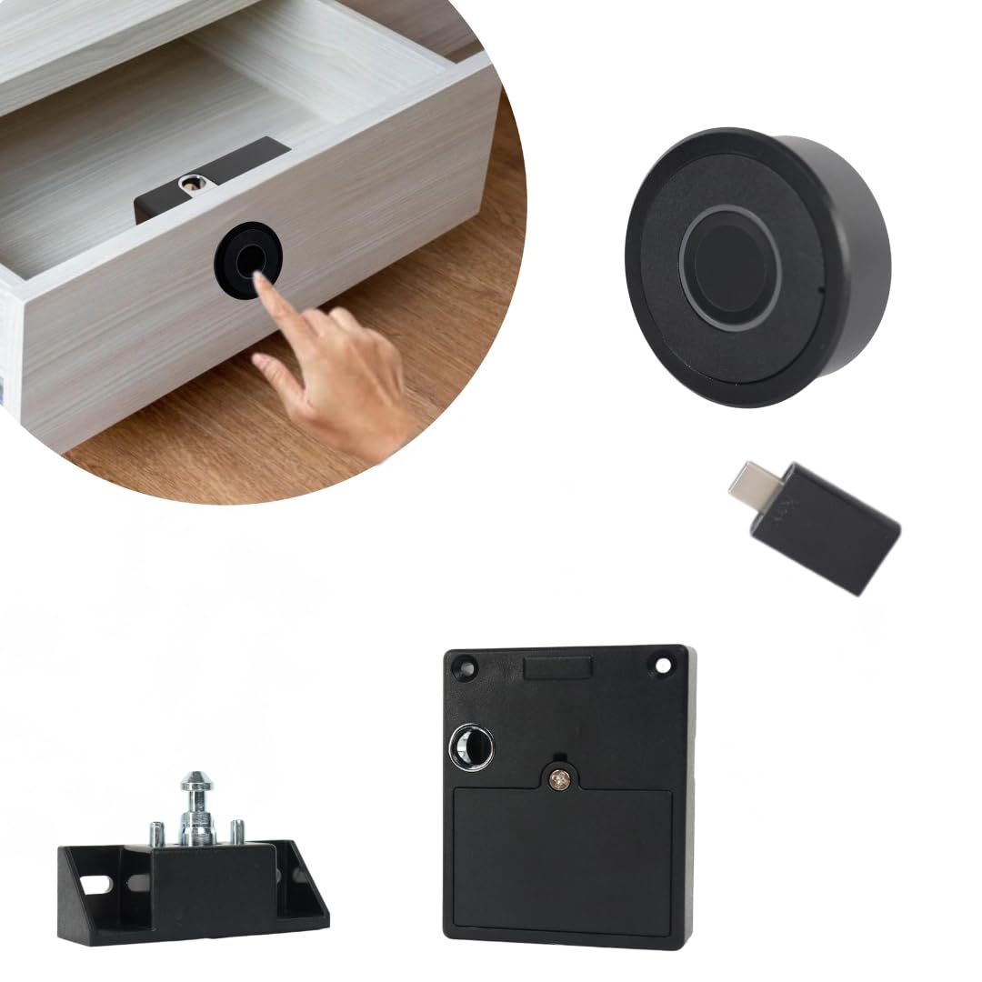 Escozor® DFL03 with ES29 Concealed Metal Body Fingerprint Drawer Lock,Smart Biometric(20 Fingerprints stored & Each Lock Different EKey)(Can be Install in Sliding/Openable Wardrobe/Drawer/Cabinet) (B0DBVN42YY) Amazon Price History, Amazon Price Tracker