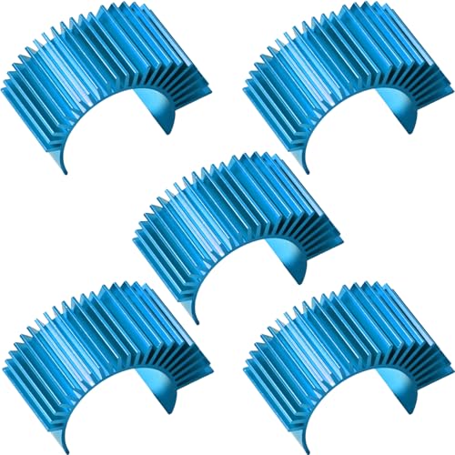 Fraizoe RC 5PCS Aluminum Heatsink Electric Engine Motor Heat Sink Cooling Fins Replacement for #03300, Compatible with 1/10 HSP Traxxas HPI Tamiya...