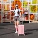 Tavoxda Cabin Suitcase PC Hard Shell Lightweight Small Hand Luggage Suitcase Travel Carry on with 4 Wheels & TSA Lock for Women, 20 Inch Pink