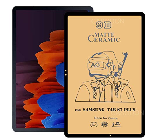Casodon Premium Matte Finish Screen Protector for Samsung Galaxy Tab S7 Plus/S7+ T970/T975 with Easy Installation Kit (Black) (B091FMG2KT) Amazon Price History, Amazon Price Tracker