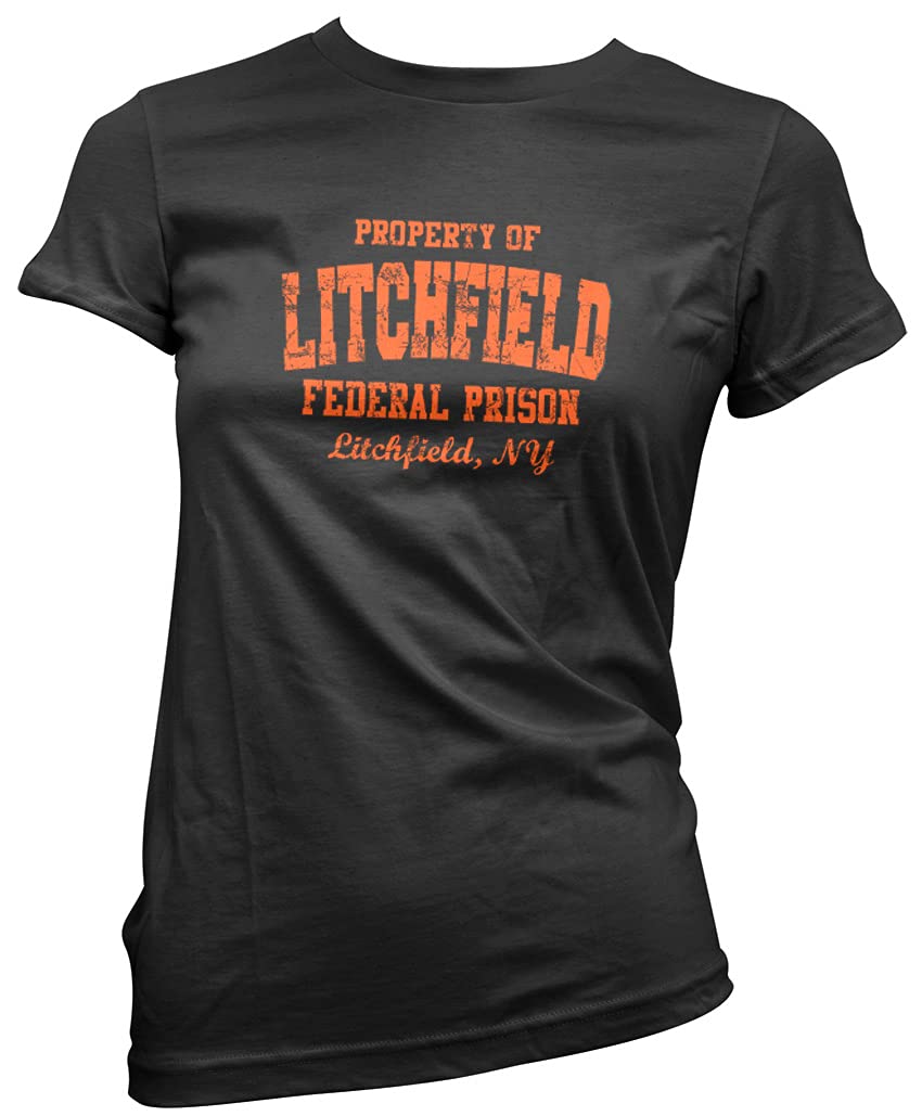 HotScamp Litchfield Federal Prison Orange Women's T-Shirt - Black 14