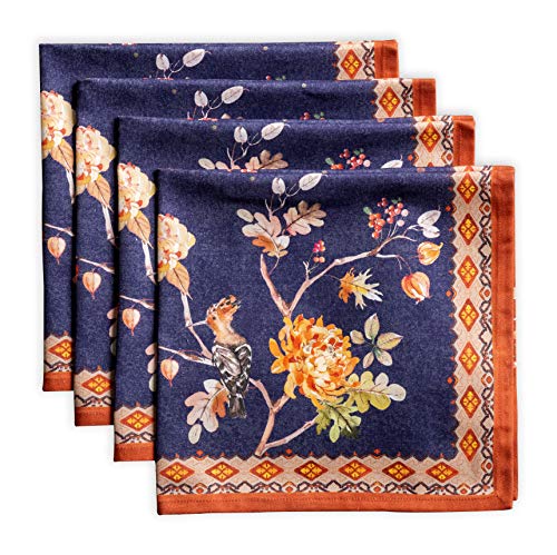 Maison D' Hermine NA066AB01 Napkin 100% Cotton 20 Inch X 20 Inch Set Of 4 Dinner Napkins, Decorative Cloth Napkin cover