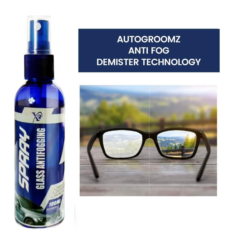 Image of Anti-Fog Spray & Rain Repellent Spray for Car Windshield Prevents Fogging for Automotive Dust Remover Cleaner In All Weather Conditions Fog Remover Which Improves Road Safety & Visibility 120ml