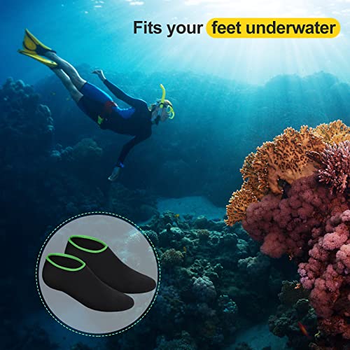 Xtinmee 3 Pairs 2.5 Mm Neoprene Socks Fin Socks Neoprene Booties Diving Socks For Men Women Diving, Snorkeling, Water Sports (Black, Green, Blue, Yellow) #TOP6