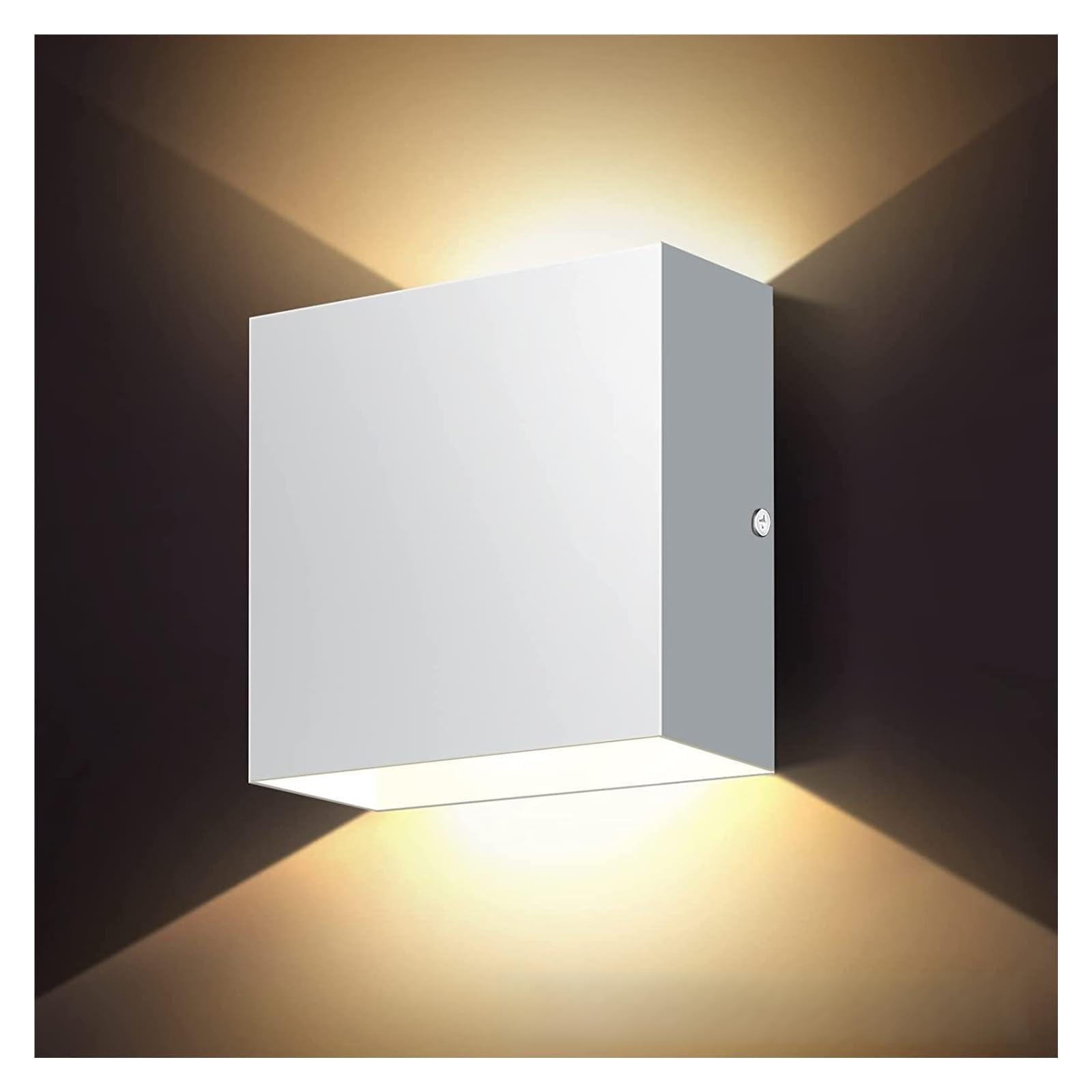 VALORCIRONA Led Aluminum wall lamp Simple Upper and Lower Luminous Aisle Corridor Staircase Bedroom Bedside Background Light(PicksWhite12W[Trumpet],WarmLight)