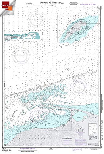 Paradise Cay Publications NGA Chart 28151: Approaches to Puerto Castilla, Approx. Size 21" x 30" (Small Format Waterproof)