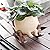 UMESONG Smily Face Planter Pot Cute Resin Flower Head Planter