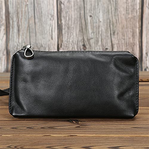 Men's Soft Leather Clutch Long Wallet Fashion Casual Business Phone Bag，A-10 * 4 * 20cm2