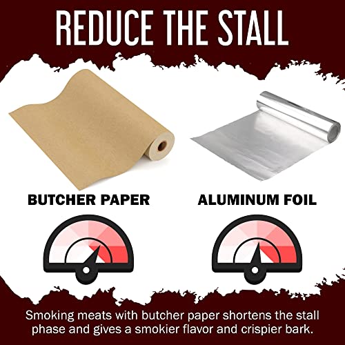 Brown Kraft Butcher Paper Roll - 18 Inch X 100 Feet Brown Paper Roll For Wrapping And Smoking Meat, Bbq Paper For The Perfect Brisket Crust - Durable, Unbleached And Unwaxed Food Grade Grilling Paper #TOP3