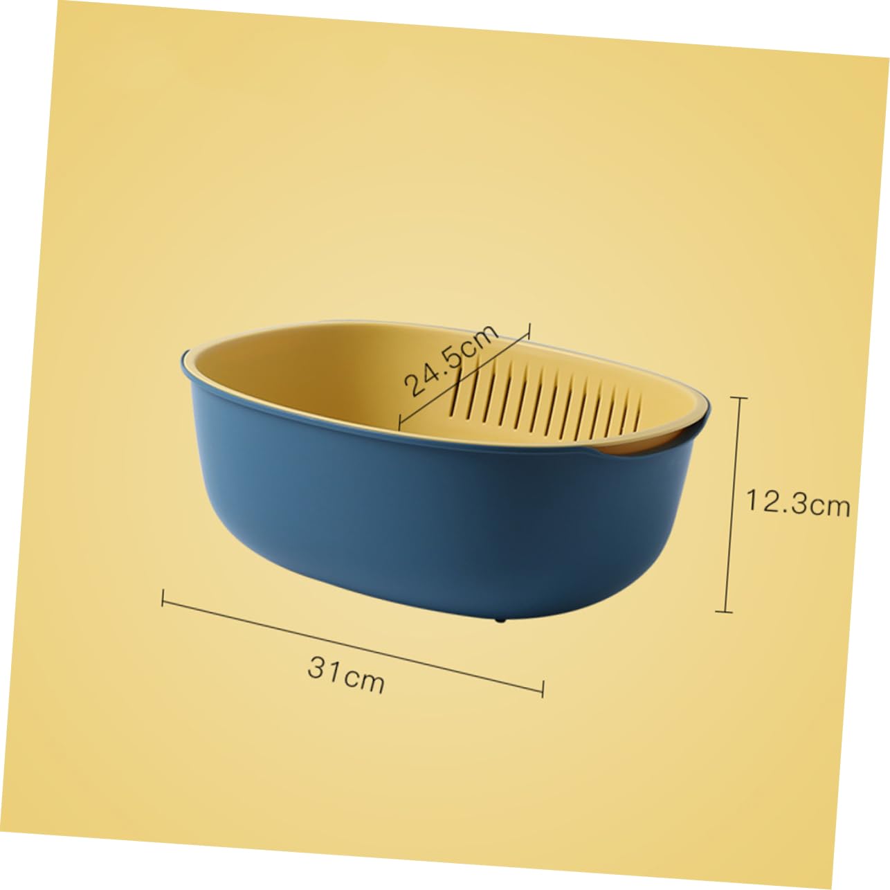 COLLBATH Scolapasta Clip in Plastica Pp a Doppio Strato, Cestino per Lavare Verdure e Frutta, Design Cavo Salvaspazio per Cucina e Casa
