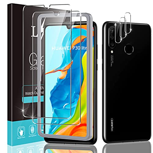 【Compatibilità】Compatibile con Huawei P30 Lite / P30 Lite New Edition, Contiene 2 pezzi pellicola protettiva + 3 pezzi Fotocamera Posteriore Pellicola Vetro Temperato.
