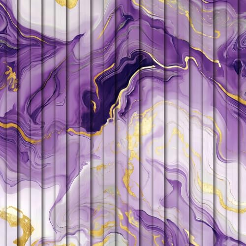 Image of Purple Gold Louvers Self-Adhesive Kitchen Wallpaper Roll, PVC 3D Wall Sticker Oil Proof, Waterproof & Washable Wallpaper for Home Decor, Living Room, Bedroom, Hotel & Cafe Walls (45x300cm)
