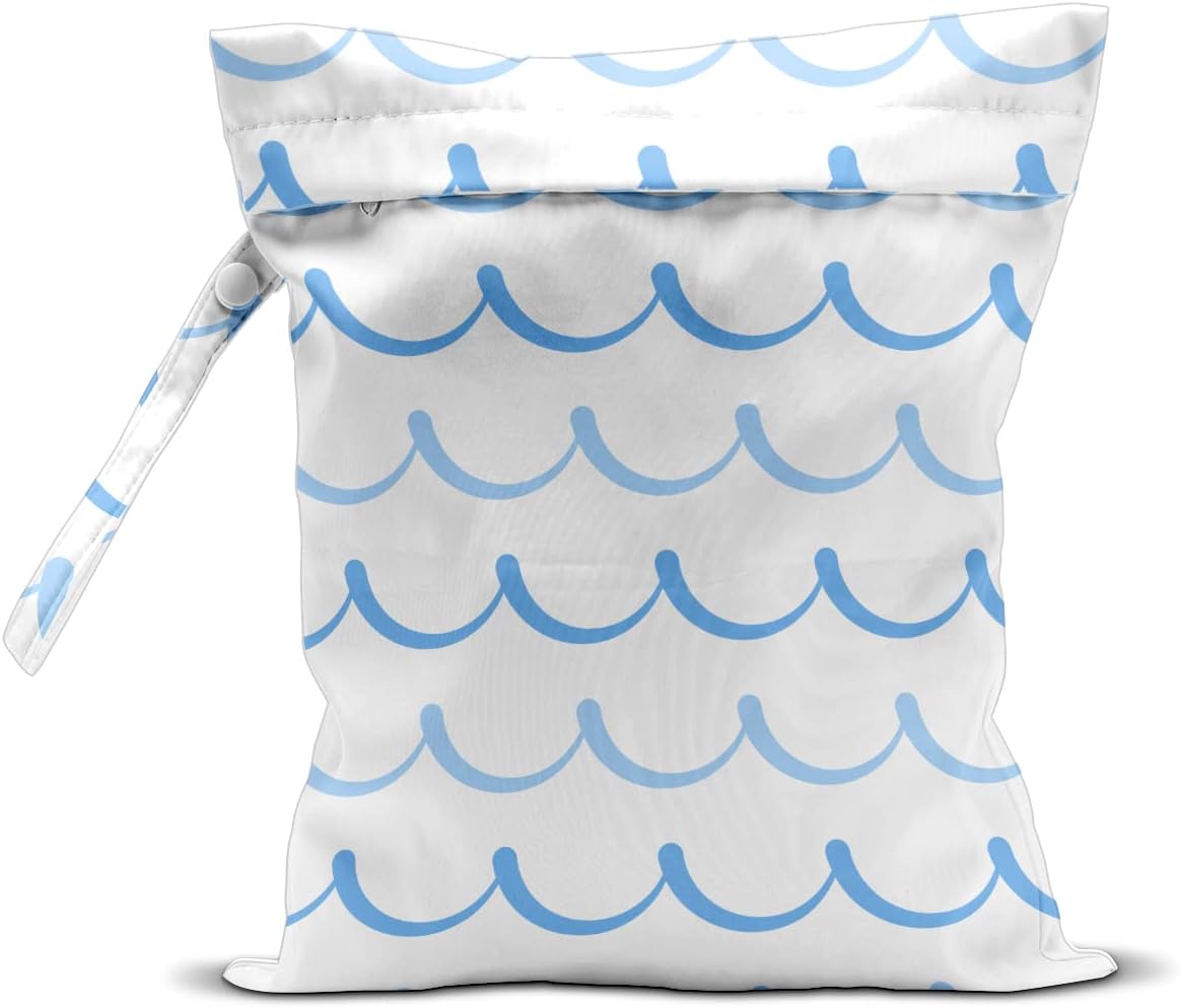 zcyxuuwWet Bag, Wet Dry Bag, Wet Bag for Swimsuit, Travel, Beach, Pool, Stroller, Diapers, Dirty Yoga Gym Clothes, Makeup Bag, Waterproof Reusable Minimalist Aesthetic Line Art Geometric Decor