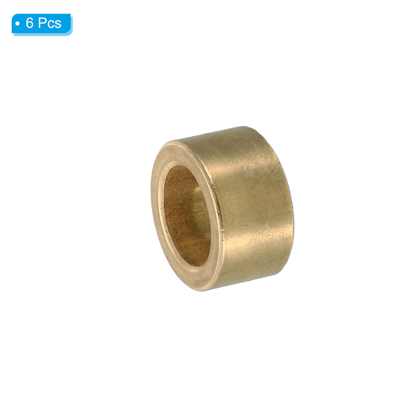 PATIKIL M12 Brass Spacers, 6 Pcs Metal Spacer Brass 12mm ID x 18mm OD x 10mm L Brass Spacers Screw Standoff for 1/2 Inch or M12 Screw - Image 3