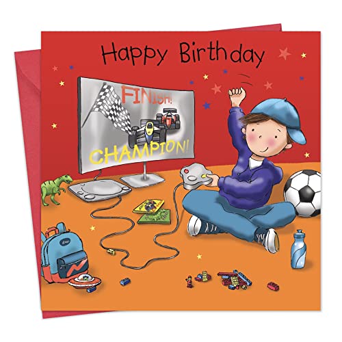 Twizler Tarjeta de cumpleaños con Playstation – Tarjeta de cumpleaños para niños – Tarjeta de cumpleaños para niño – Tarjeta de cumpleaños para niño – Tarjeta de cumpleaños para juegos