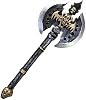 28 Wow Double Sided Oak Blade Battle Axe Latex Rubber Tolak Barbarian Double Blade Battle Axe LARP Costume Cosplay Props
