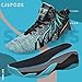 CJSPORX Mens Basketball Shoes Anti Slip Fashion Sneakers Zapatos de Hombre Black&Blue-3 Size 13