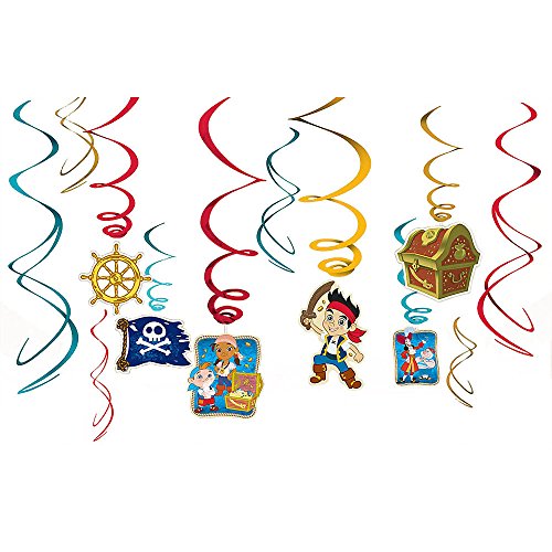 Jake and the Neverland Pirates Foil Hanging Swirl Decorations