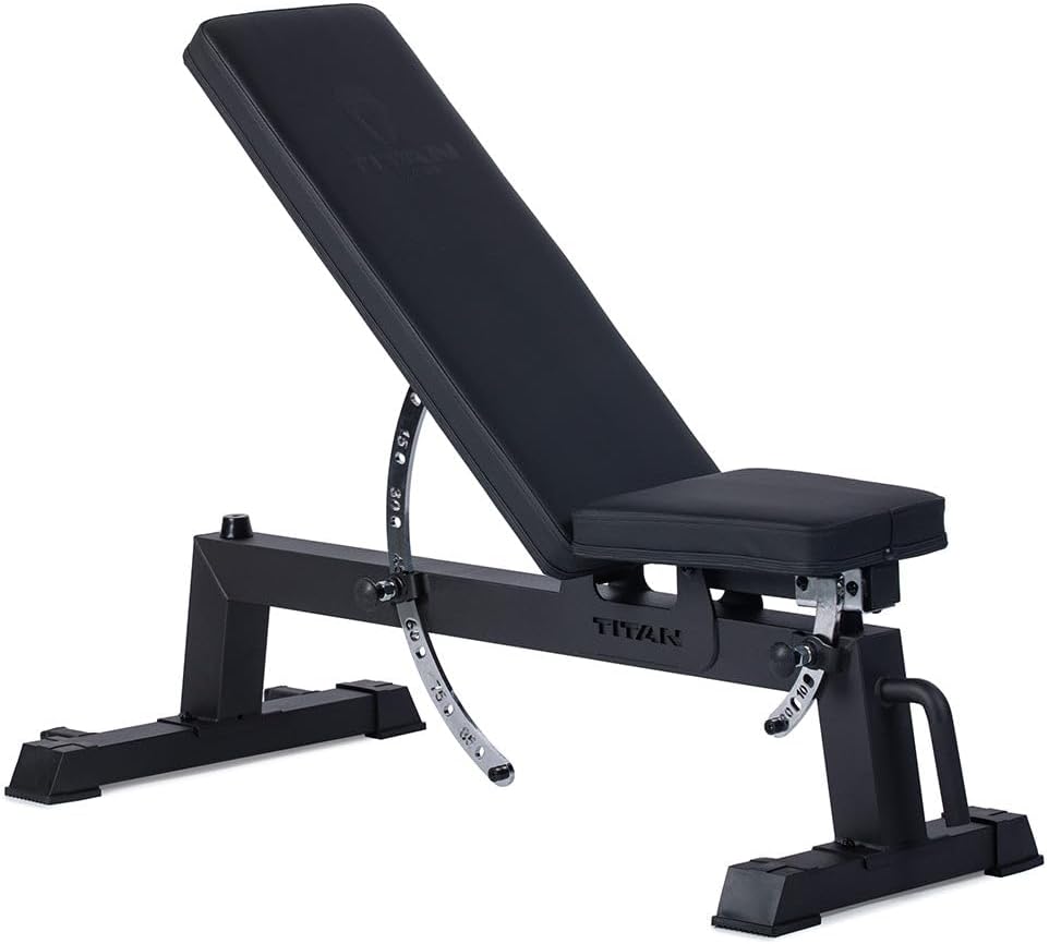 Titan Fitness Performance Series Adjustable Bench, Supports 650 LB Incline, Versatile Utility Bench for Home Gym Weightlifting, Strength Training, Flat, Incline, Upright Positions