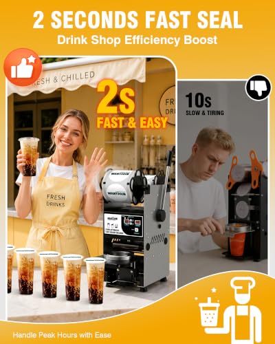 Image of WantJoin Cup Sealing Machine, 500-600 Cups /H, Semi Automatic, Grey