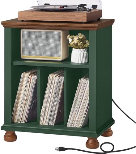 Joaxswe Record Player Stand Green