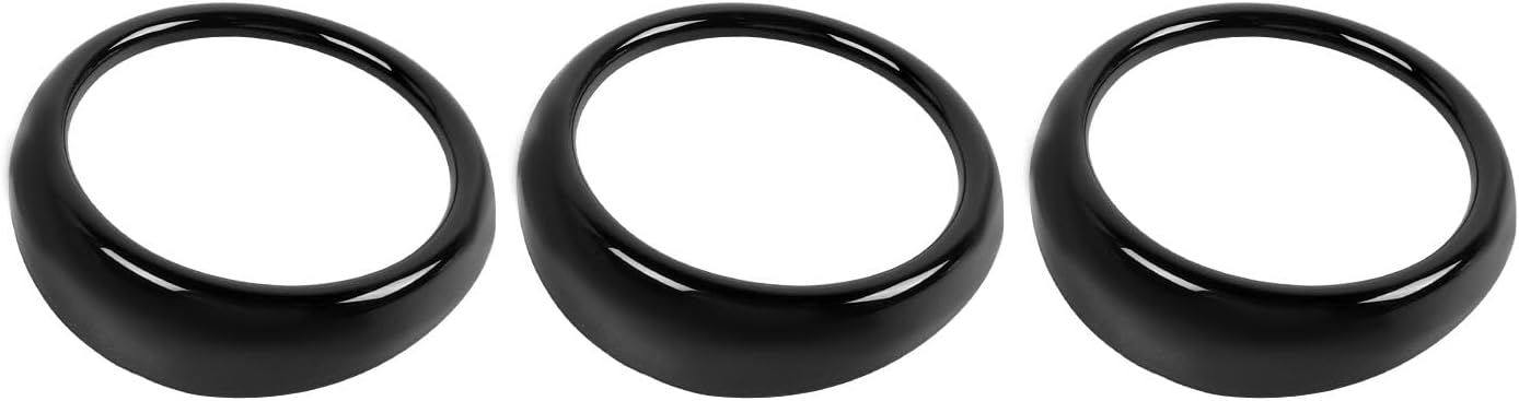 Fit for Mustang Black Interior Accessories - Center Console Air Conditioner Outlet Vent Trim Cover Ring for Ford Mustang 2015-2023 AC Air Vent Trim Ring Cover