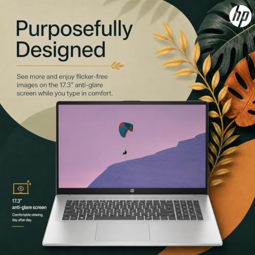 Image of HP 17.3 inch Touchscreen Laptop with Office 365 for The Web, AMD Ryzen 5 7430U (6 Cores, 12 Threads, Upto 4.3GHz, Beat Intel Core i7-1255U), 64GB RAM, 2TB SSD Storage, 10 Key Number Pad, No Mouse Added