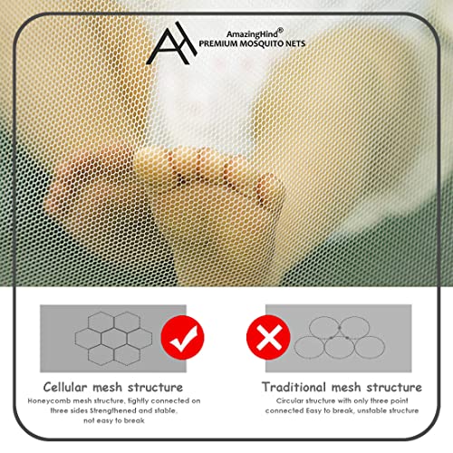 Image of AmazingHind Mosquito Net for Infants|Portable, Foldable with Heavy Quality of Base Cloth| for Bedroom,Outdoor,Travelling,Home for Kids (0-1 Year)