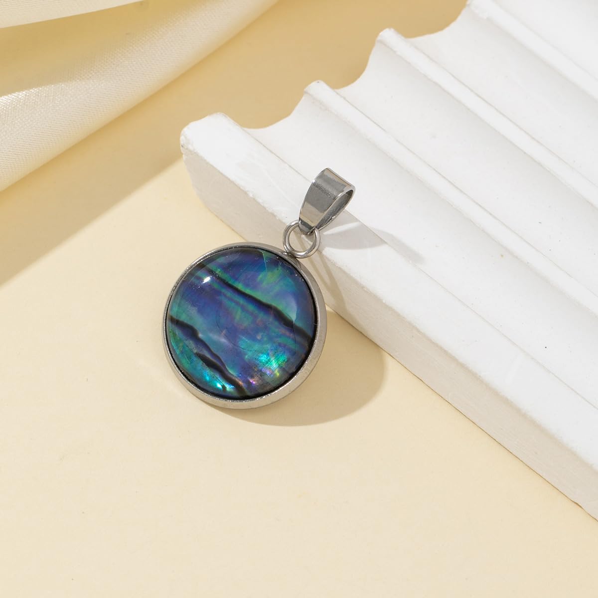 10pcs Natural Shell Round Pendant Silver Edging Design For Jewelry Making DIY Necklace Earrings Bracelet Accessory - Image 6